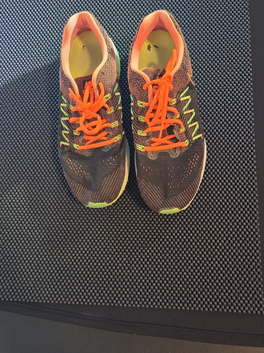 Nike Zoom Running Shoes - Black with Orange & Neon Green